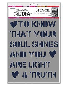 Dina Wakley Media Stencils Soul Shines Stencil Dina Wakley Media 