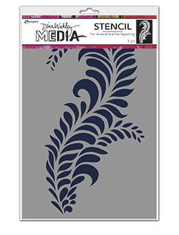 Dina Wakley Media Stencils Giant Flourish Stencil Dina Wakley Media 