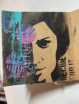 Dina Wakley Media Stencils Pensive Face Stencil Dina Wakley Media 