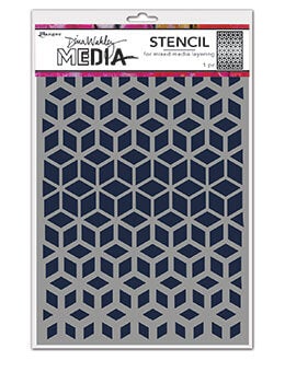 Dina Wakley Media Stencil Cubed Stencil Dina Wakley Media 