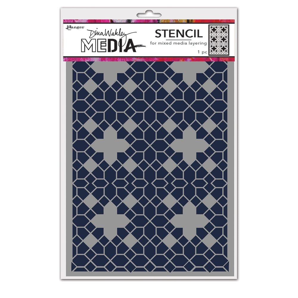 Dina Wakley Media Stencil Floor Pattern Stencil Dina Wakley Media 