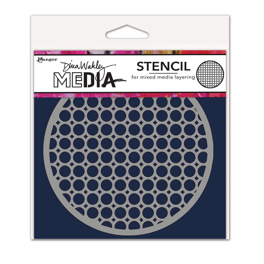 Dina Wakley Media Stencil Coaster 2 Stencil Dina Wakley Media 