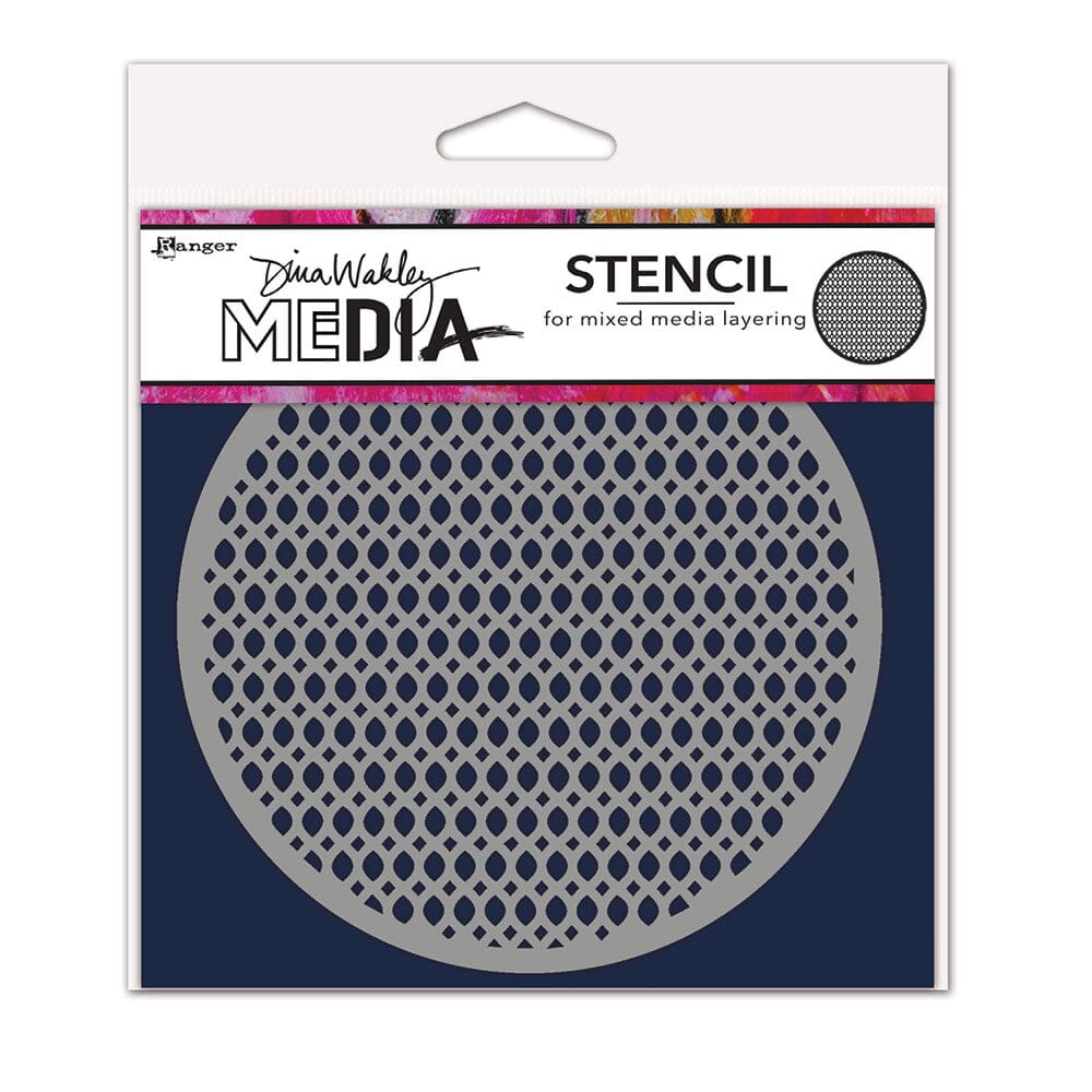 Dina Wakley Media Stencil Coaster 3 Stencil Dina Wakley Media 