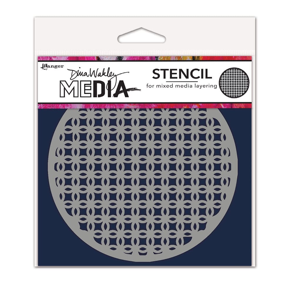 Dina Wakley Media Stencil Coaster 4 Stencil Dina Wakley Media 