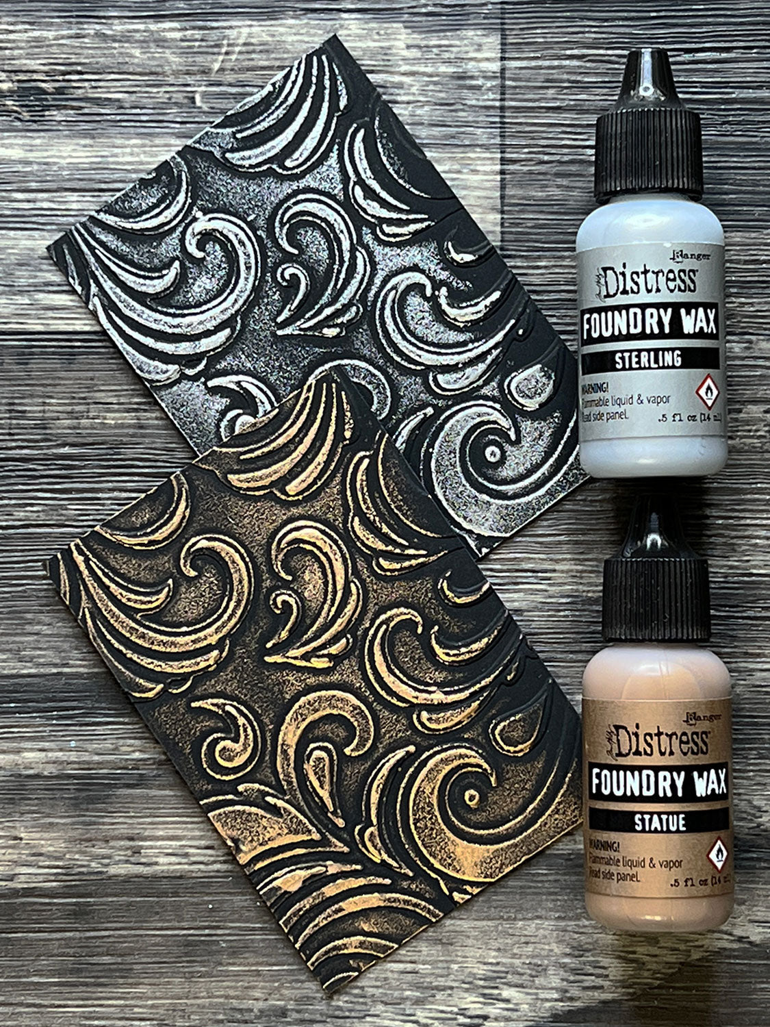 Tim Holtz Distress® Foundry Wax Kit #2 Sterling/Statue Adhesives & Mediums Distress 