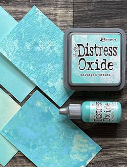 Tim Holtz Distress® Oxide® Ink Pad Re-Inker Salvaged Patina 0.5oz Ink Distress 