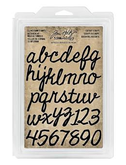 Tim Holtz® Idea-ology FOAM STAMPS, CUTOUT SCRIPT Stamps Tim Holtz Other 