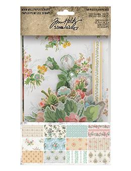 Tim Holtz Idea-ology Label Worn Wallpaper Scraps Idea-ology Tim Holtz Other 