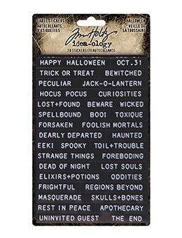 Tim Holtz Idea-ology Label Stickers Halloween Tim Holtz Other 