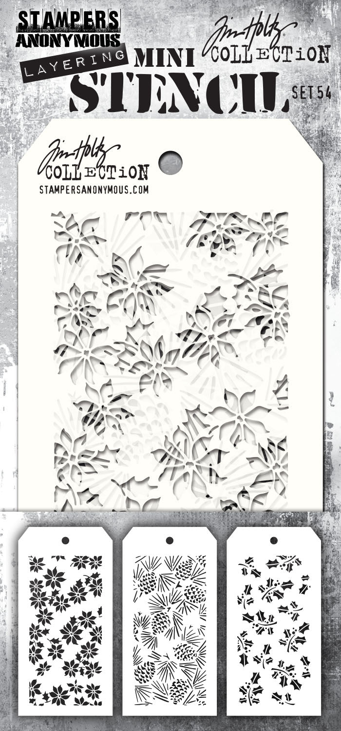 Tim Holtz Stampers Anonymous Mini Layering Stencil Set #54 Stampers Anonymous Tim Holtz Other 