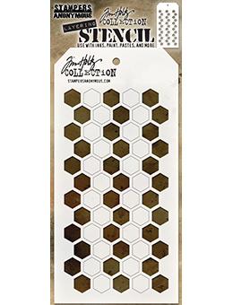 Tim Holtz Stampers Anonymous Layering Stenvil - Shifter Hex Stencil Tim Holtz Other 