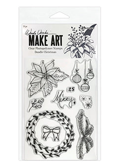 Wendy Vecchi MAKE ART Photopolymer Stamp Set Doodle Christmas Stamps Wendy Vecchi 