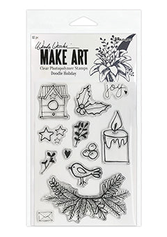 Wendy Vecchi MAKE ART Photopolymer Stamp Set Doodle Holiday Stamps Wendy Vecchi 