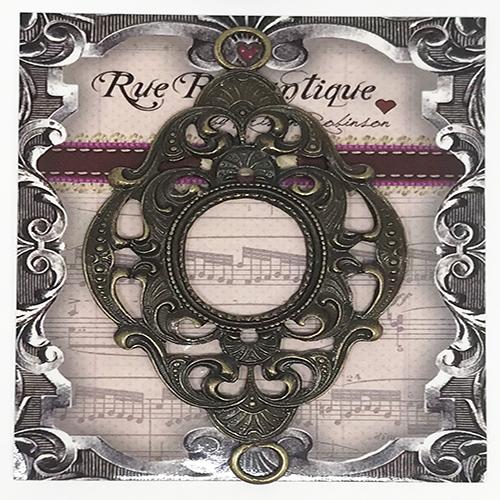 Rue Romantique Large Design Oval Bezel Antique Bronze 10pk Bezels & Charms ICE Resin® 