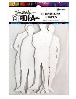 Dina Wakley Media Chipboard Shapes The Men Surfaces Dina Wakley Media 